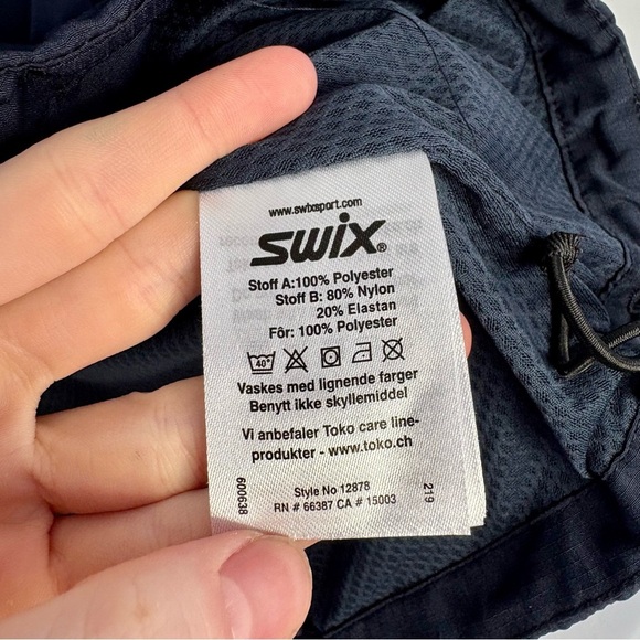 SWIX Women’s Jacket Full Zip Blue Black Activewear Running Swixfactor Medium - Picture 8 of 8